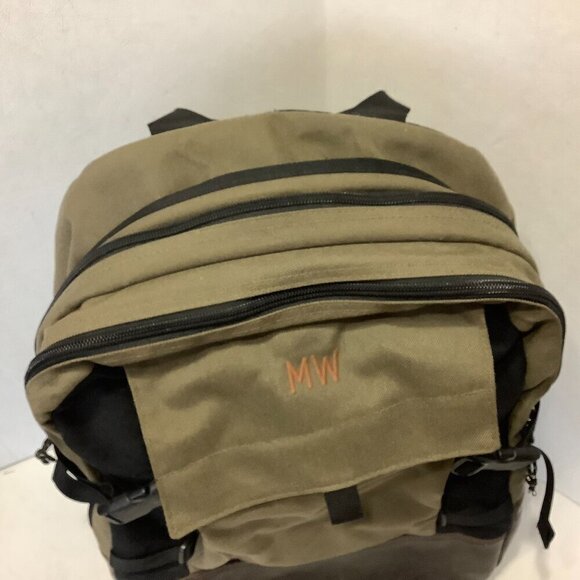 Vintage LL Bean Backpack Canvas Leather Bottom 18" x 13" - Picture 7 of 12